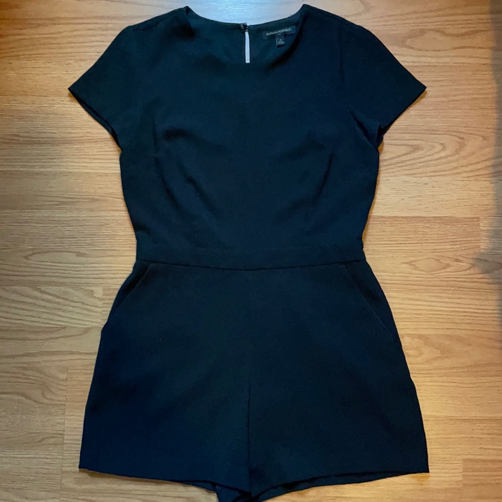 Banana Republic Black Dressy Short Romper